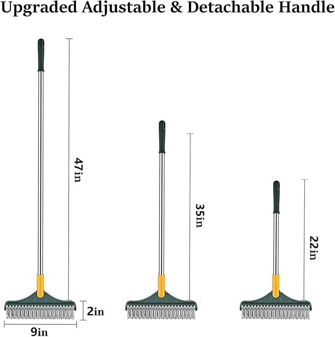 Bathroom Cleaning Brush with Wiper,Tiles Cleaning Brush Bathroom Brush with Long Handle Tile Cleaner Brush Bathroom Floor Cleaning Brush Floor Cleaner Brush Floor Scrub Brush (3 in 1 Brush)