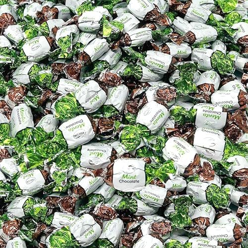 Chocolate Filled Mint Candy, Hard Candies, Vintage Assortment, 3 Lb Bulk