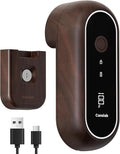 Canslab Turbo Rechargeable Electric Can Opener, LED Battery Life Display | Smart Auto Stop Can Opener for Seniors, Safe Touchable Smooth Edge, One Touch Hands-free, Wall-mountable, Walnut Wood Pattern