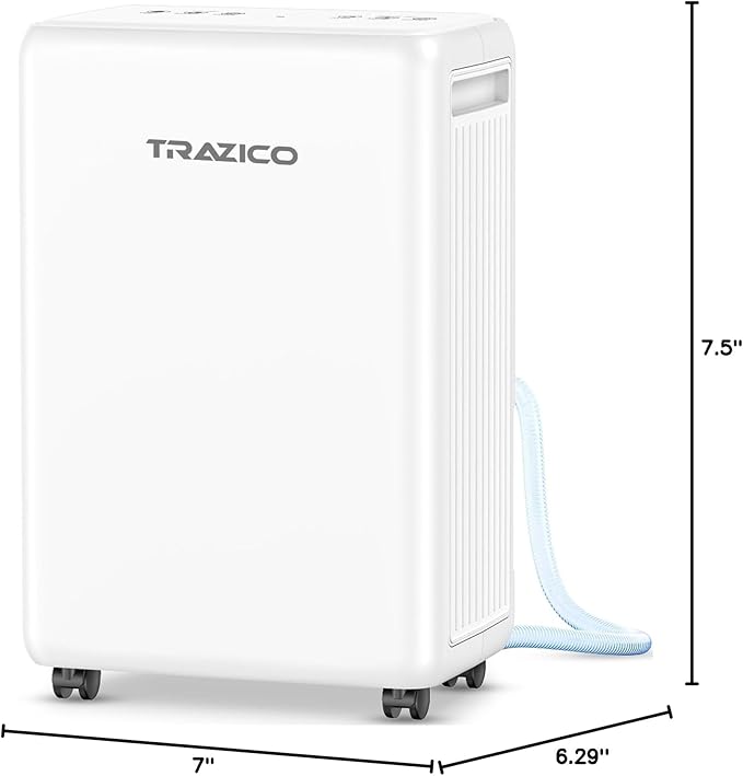 2000 Sq.ft Dehumidifier for Basement, Trazico 30 Pint Dehumidifiers for Home with Drain Hose, Quiet Operation, Intelligent Humidity Control, 3 Modes, 24H Timer, Auto Defrost, for Bathroom Bedroom RV