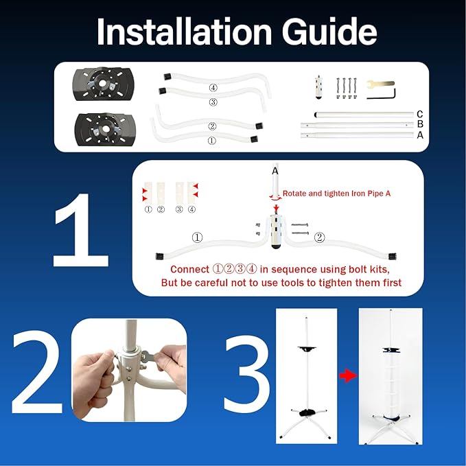 Pool Cartridge Filter Cleaning Stand with Installation Tool Kit & Hands-Free Design for Easy Removal & Reinstall – Fits 3", 4", 6" Filters
