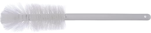 SPARTA 4046702 Plastic Bottle Brush, Decanter Brush, Kitchen Brush With Soft Polyester Bristles For Cleaning, 16 Inches, White