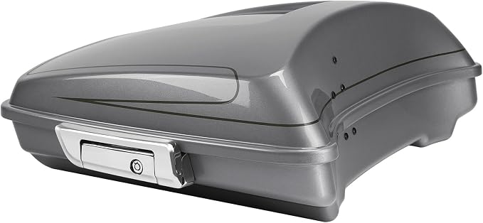 5.5" Razor Motorcycle Trunk W/Latch Key Fit For Harley 2014-2025 Touring CVO Road King Street Glide Electra Glide Ultra Limited Pack Dark Platinum Pinstripe