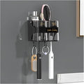 Toothbrush Rack Toothbrush Rack Free Punch with Mouthwash Cup Brushing Cup Wall-Mounted Bathroom Multi-Functional Storage Box Bathroom Toothbrush Holder(A,Small)