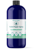 PRISTINE Toilet Paper Spray, As Seen on Shark Tank, Flushable Wipe Alternative, Personal Cleansing Bathroom Spray for Regular Toilet Tissue, Bidet Alternative, Made in USA, Cucumber Bamboo, 32oz