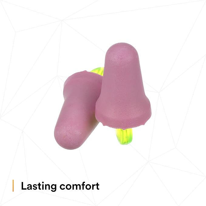 3M No-Touch Foam Earplugs P2000, Uncorded, NRR 29dB, Pack of 100 Pairs, Bell Shaped | NRR 29dB, Bell Shaped
