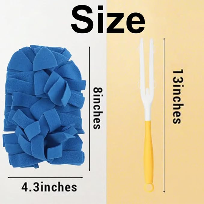 Reusable Chenille Microfiber Dust Duster, Bendable Microfiber Duster with Removable Washable Cloth Covers, 360°Electrostatic Duster Refills for Efficient Home Cleaning (20PCS)