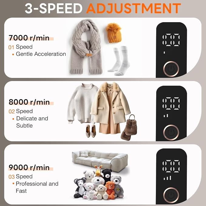 Zookao Fabric Shaver, Electric Lint Remover, Lint Shaver, Sweater Defuzzer with LED Display
