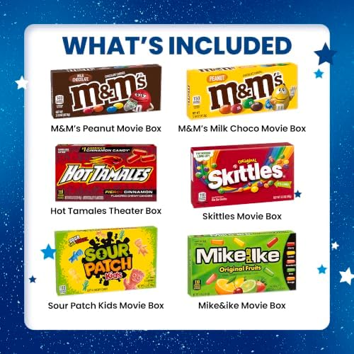 Movie Night Gift Basket - Movie Night Supplies, Candy & Popcorn Gift Set