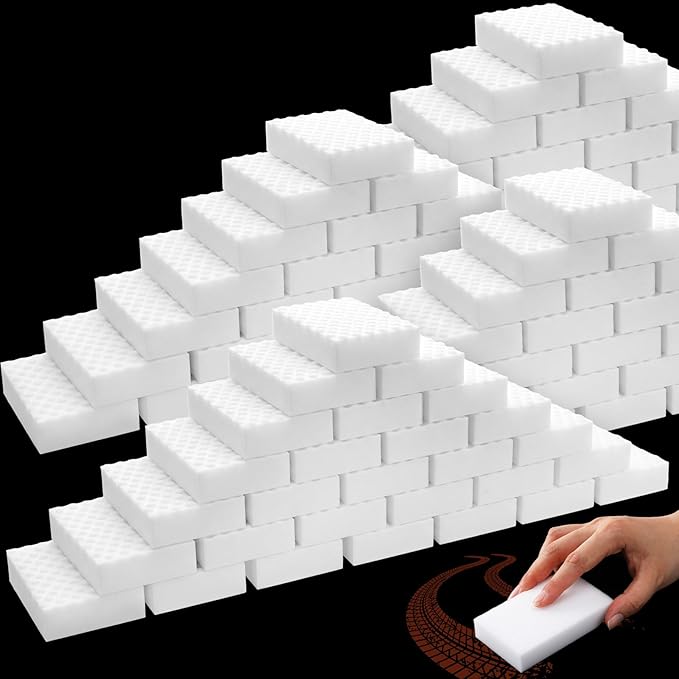 Sosation 400 Pack Magic Sponge Erasers, 2X Density New Nano Material Melamine Sponge Bulk, Strong Durable Magic Sponges Eraser Cleaning Supplies Cleaner for Kitchen Bathroom Bathtub Sink Wall Cleaner