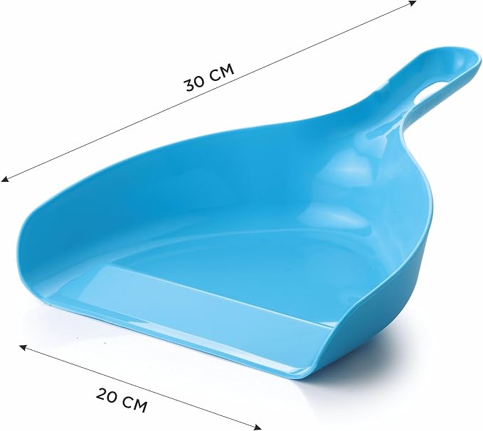 Dustpan with Multi-Purpose Dusting Brush, Dust Pan Set, Brust Set for Cleaning, Cleaning Combo Set, Portable & Easy to Store, Blue