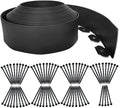 Landscape Edging 49FT,Garden Edging Borders Black [Extra Tall 4IN High] with 75pcs Plastic Stakes, Lawn Edging Flexible DIY Fence for Landscaping,Flower Bed,Grass,Gravel,Tree Surrounding
