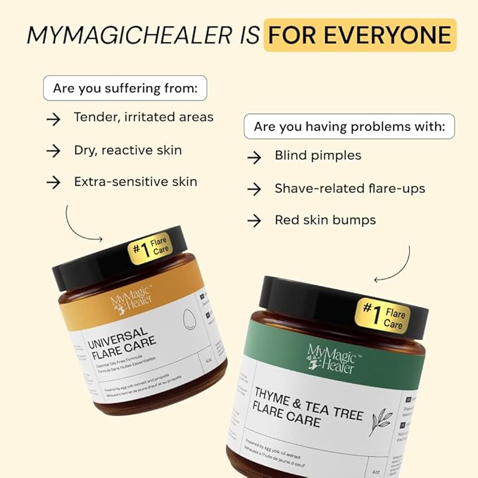 MyMagicHealer Universal Flare Care – Solution for Everyday Skin Flare-Ups | Drawing Salve for Boils & Cysts, Hidradenitis Suppurativa, Folliculitis | Irritated Skin and Chafing Relief 2 oz