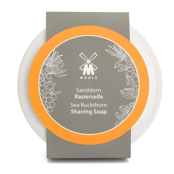 MÜHLE SHAVE CARE Porcelain Dish incl. Sea Buckthorn Shaving Soap 65g