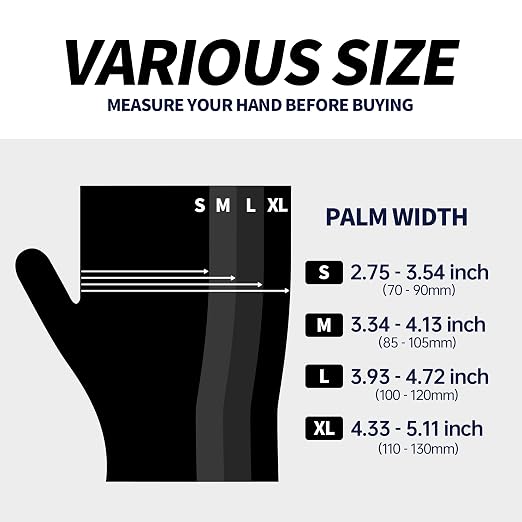 Basic Disposable Medical Synmax Vinyl Exam Gloves- 4 mil Safty Glove 100pcs - Latex-Free & Powder-Free - SGBE 8004, X Large (Black)