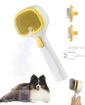 Cat Steam Brush for Cats & Dogs, Pet Steam Brush 3-in-1 with 2 Mist Modes, One-Touch Self Cleaning, Magnetic Safe Charging, Cat Hair Brush for Shedding, Dog Brush for Shedding, Yellow