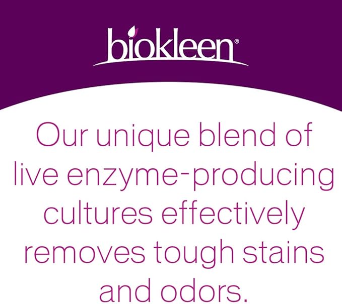 Biokleen Bac-Out Stain+Odor Remover, Destroys Stains & Odors Safely, for Pet Urine, Laundry, Diapers, Wine, Carpets, & More, Eco-Friendly, Non-Toxic, Plant-Based, 32 fl oz (Pack of 12)