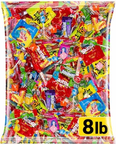 Bulk Candy Variety Pack 8 lb 400 Ct, Individually Wrapped Assorted Mix