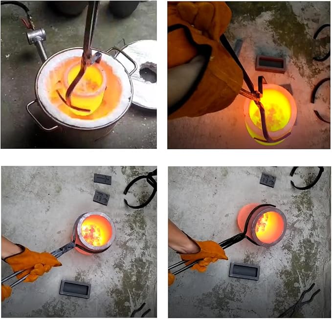 Large Crucible Tongs Set for Lifting and Pouring, Metal Casting Tool Foundry Tongs for 12KG/15KG/16KG Crucibles - 24 Inches