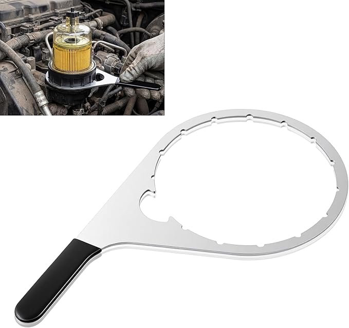 1 Pcs 6" Collar/Vent Cap Fuel Filter Wrench Compatible with Davco 380134 382, Detroit Trucks, Cummins Paccar Diesel Engines, Fuel Filter Removal Tool, Black