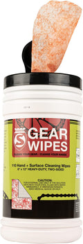 SILCA Gear Wipe Canister 110 Count 8 x 12" | Double Sided Towel for Cleaning Bikes | Grime Defense Wipes | Tough Bike Cleaning Wipes