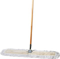 Commercial Dust Mop & Floor Sweeper, 36 in. Dust Mop for Hardwood Floors, Cotton Mop Head, Wooden Broom Handle, Industrial Dry Mop for Floor Cleaning & Janitorial Supplies