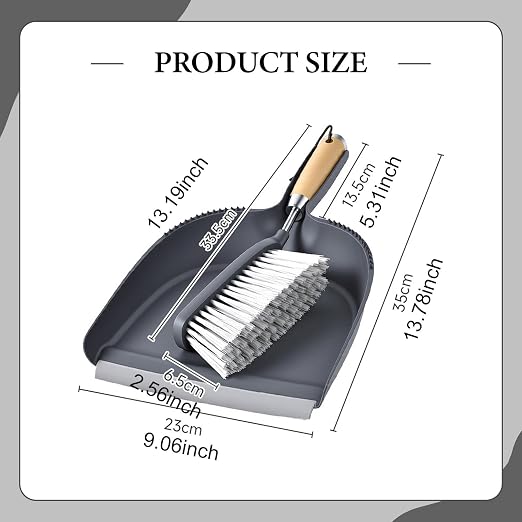 Dustpan Brush Set, Mini Broom Dustpan Set Stainless Steel