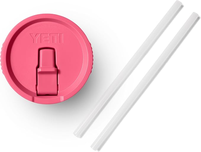YETI Rambler 30 oz Travel Mug with Flip Straw Lid – Stainless Steel, Vacuum Insulated, Leakproof, Cup Holder Friendly, Tropical Pink