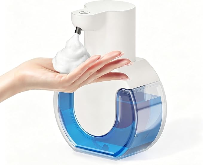 Automatic Soap Dispenser Touchless,Rechargeable Foaming Soap Dispenser,15oz/420ml Smart Hand Soap Dispensers,4-Level Adjustable,Wall Mount for Bathroom Kitchen Dish Soap,Hands-Free