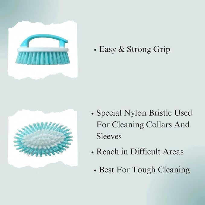 SRV Multipurpose Flexible Scrub Brush – Ergonomic Grip Handle | Heavy-Duty Cleaner for Kitchen, Bathroom, Floors, Tiles, Taps & Laundry | Durable Bristles (5)