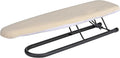Household Essentials Accessory Sleeve Ironing Board, Plastic top, Foam Pad and Natural Cotton Cover, Heat-Resistant, Compact and Easy to Use, Matte Black Frame