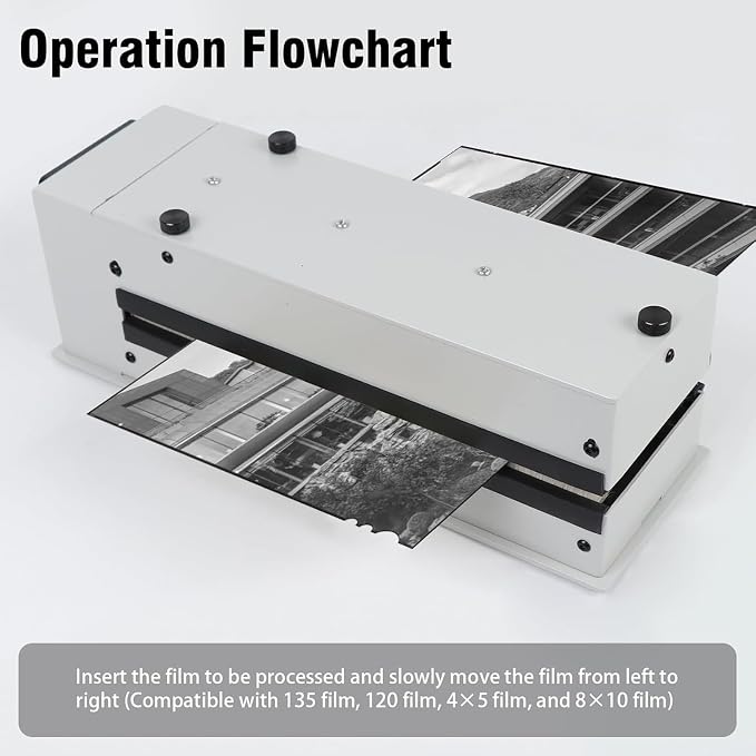 Electric Film Anti-Static Dust Collector, with Wool Brush/Fan, Easy Cleaning and Disassembly, for 45 and 810 Films, Darkroom Cleaning