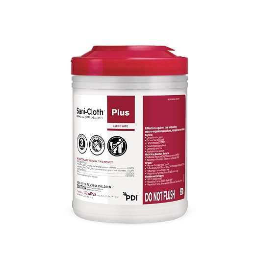 Sani-Cloth Plus Hard Surface Disinfectant Wipe, 160 Count, Q89072 - Case of 12 = 1920 Wipes