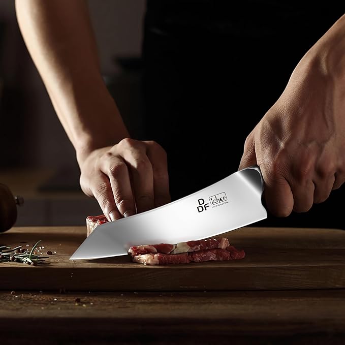 4 Piece Kitchen Knife Set, High Carbon Stainless Steel, Dishwasher Safe | Super Sharp Chef Knife Set with Ergonomic Hollow Handles, Silver Knife Set for Kitchen, Ideal for Gifting