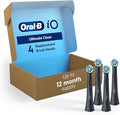 Oral-B iO Series Ultimate Clean Electric Toothbrush Replacement Brush Heads for an Oral-B Electric Toothbrush, 4 Count, Black