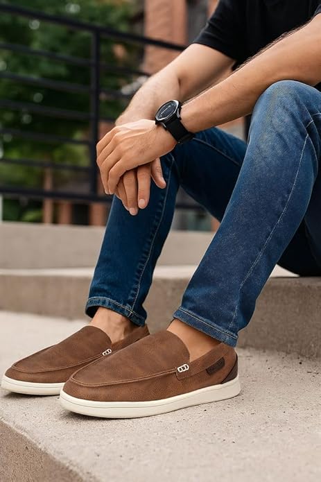 Nautica Men's Slip-On Loafers Casual Moc Toe Sneakers Boat Shoes Slipper for Men – Lightweight & Comfortable - Derwin