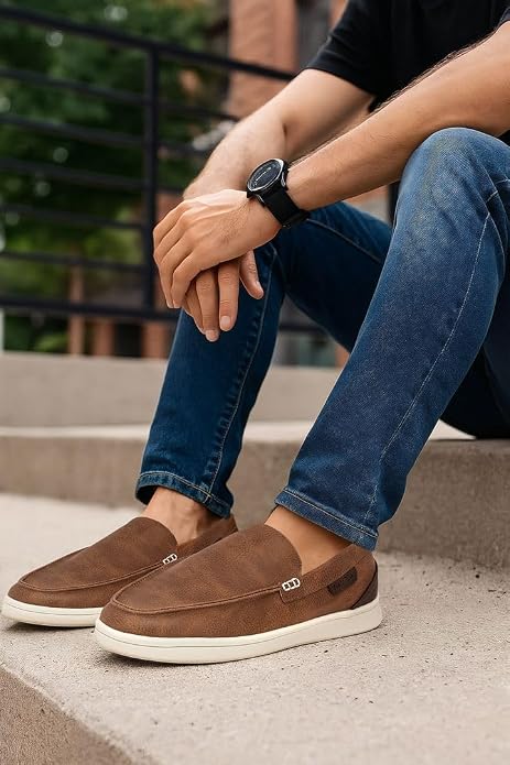 Nautica Men's Slip-On Loafers Casual Moc Toe Sneakers Boat Shoes Slipper for Men – Lightweight & Comfortable - Derwin