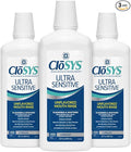 CloSYS Ultra Sensitive Mouthwash, 32 Oz, Pack of 3, Alcohol Free Mouthwash, Unflavored Mouth Wash, Dye Free, pH Balanced, Helps Soothe Entire Mouth