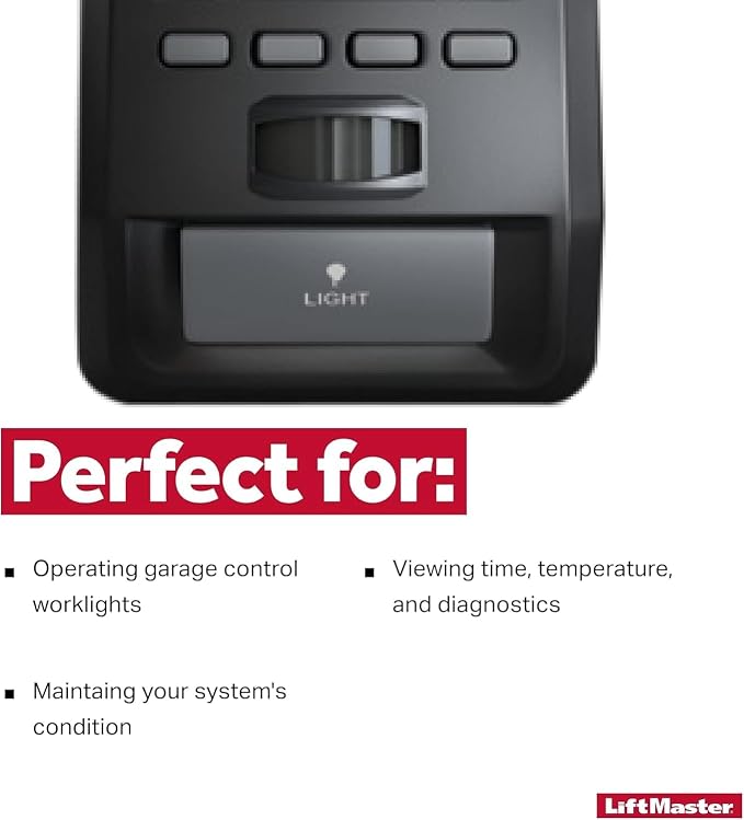 LiftMaster 880LM Motion - Only Works with LiftMaster Security+ 2.0 Garage Door Openers - Detecting Control Panel - Features Menu-Driven Panel and Timer-to-Close