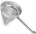 10-Inch Stainless Steel Fine Mesh Chinois Strainer | Large Strainer Reinforced Bouillon Strainer for Sauces, Soups, Purees, Pastes, Jelly, Custard, Curds and etc.