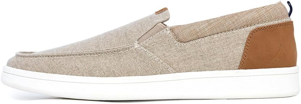 Nautica Men's Slip-On Loafers Casual Moc Toe Sneakers Boat Shoes Slipper for Men – Lightweight & Comfortable - Derwin