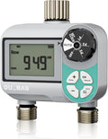 QUOBAS Sprinkler Timer, Weekly Programmable Water Hose Timer for Garden Hose Faucet with Waterproof LCD Screen, Rain Delay/Manual/Automatic Irrigation Watering System for Garden, Lawn, Yard