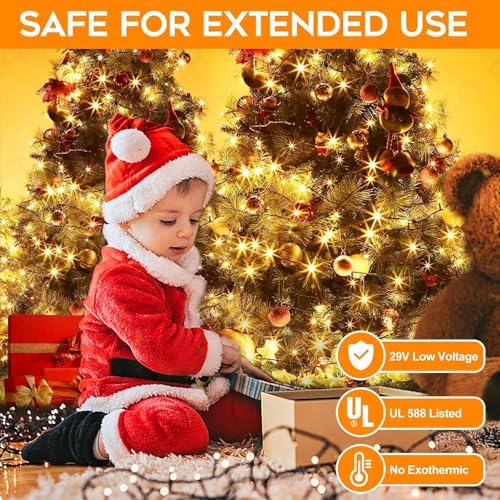Christmas Lights Plug-in 40FT 1200LEDs Cluster String Lights Indoor Outdoor