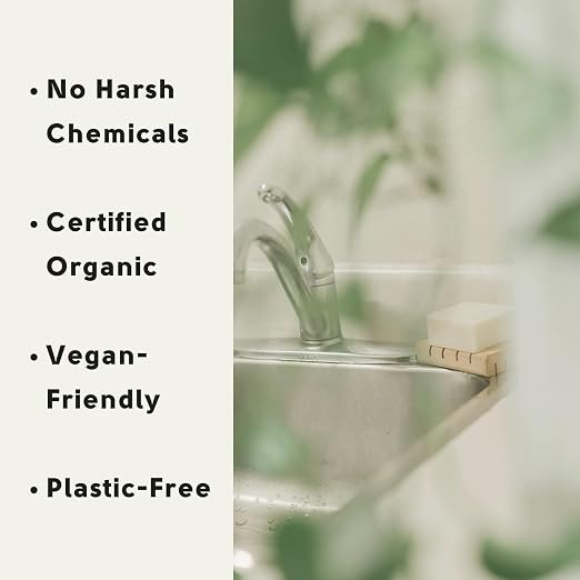 Dish Soap Bar (3 Pack) Bergamot + Lime | 16.5 Oz. | Natural Zero Waste Dish Soap | Plastic-Free | USDA Certified Organic & Vegan-Friendly Ingredients | 3 Bar Value Pack, 16.5 Ounces