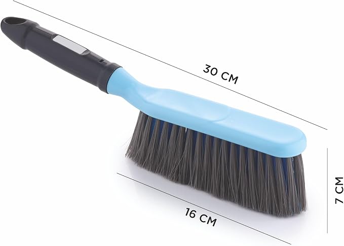 Dustpan with Multi-Purpose Dusting Brush, Dust Pan Set, Brust Set for Cleaning, Cleaning Combo Set, Portable & Easy to Store, Blue
