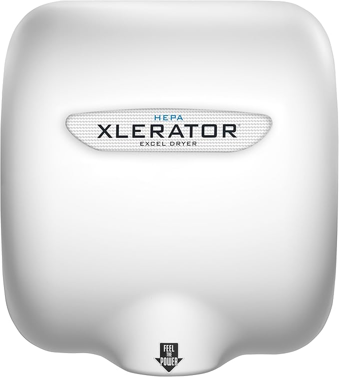 XLERATOR Hand Dryer with Electrostatic HEPA Filtration (eHEPA), High-Speed, Touchless, 110 Volts, XL-BW-H-110V