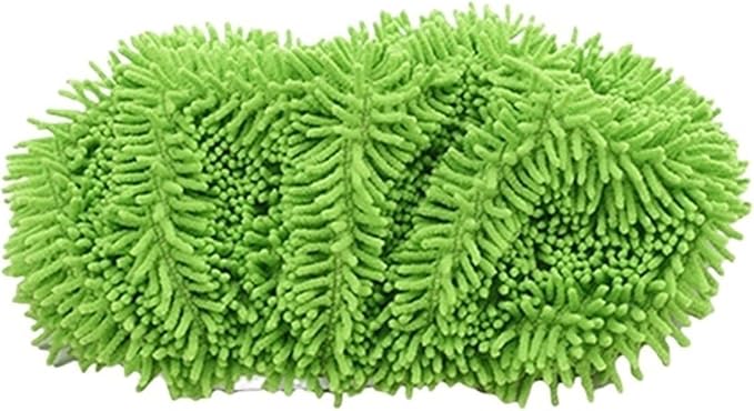 2pcs Reusable Microfiber Mop Pads, Compatible for Swiffer Sweeper Dry Sweeping Cloth Washable Wet Mopping Cleaning(A-Green)