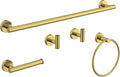 5 Pcs Brushed Gold Bathroom Accessories Hardware Set SUS304 Stainless Steel 26 Inch Towel Rack and Toilet Paper Holder Set Bath Towel Bar Set Wall Mounted for Bathroom Kitchen by HOMEMYSTIQUE