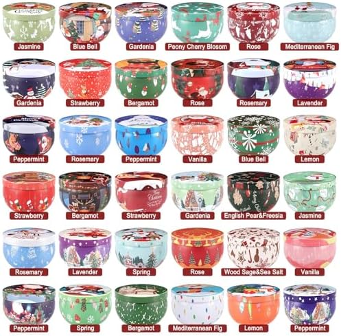 36 Packs Christmas Scented Candles,2.5oz Soy Wax Candles