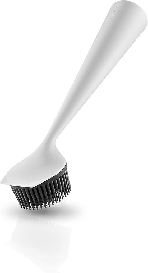 EVA SOLO | Dishbrush Silicone | Robust Washing-up Brush with a Practical & Effective Kitchen Scrubber Edge | Multipurpose Cleaning Brush | Danish Design, Functionality & Quality | Marble Grey